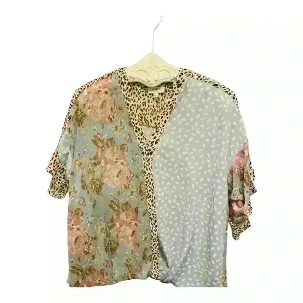 Umgee Split Ruffle Sleeve Top - image 1